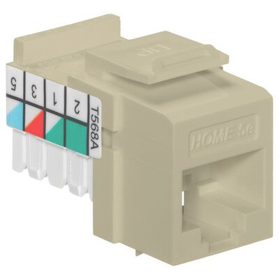 Leviton QuickPort Home 5e Snap-In Connector, Ivory
