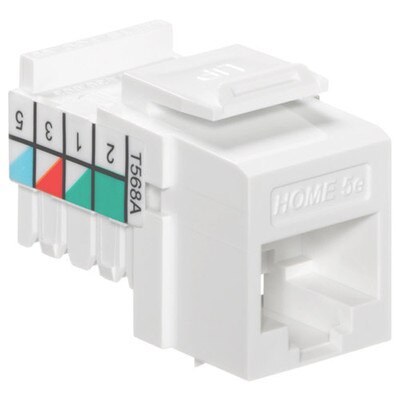 Leviton QuickPort Home 5e Snap-In Connector, White