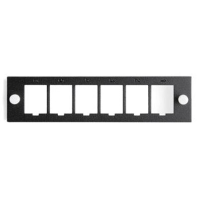 Leviton QuickPort Mounting Plate, 6-Port, Unloaded