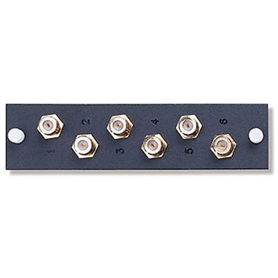 Leviton F-Connector 6-Pack with Mounting Plate