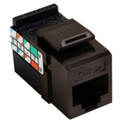 Leviton QuickPort GigaMax 5e Snap-In Connector, Brown