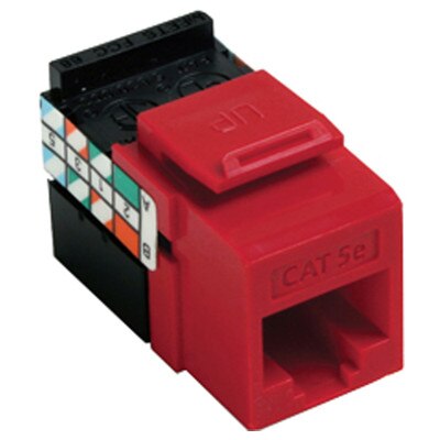 Leviton QuickPort GigaMax 5e Snap-In Connector, Crimson