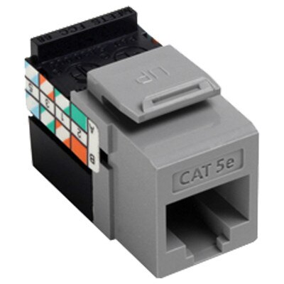 Leviton QuickPort GigaMax 5e Snap-In Connector, Gray