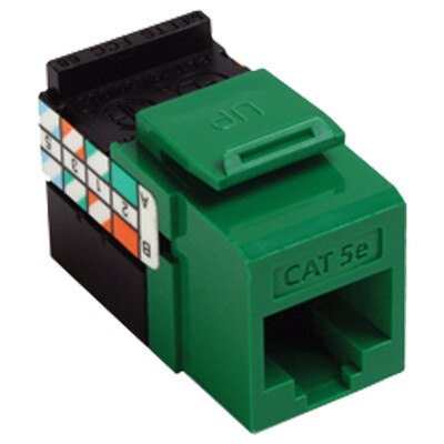 Leviton QuickPort GigaMax 5e Snap-In Connector, Green
