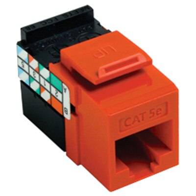 Leviton QuickPort GigaMax 5e Snap-In Connector, Orange