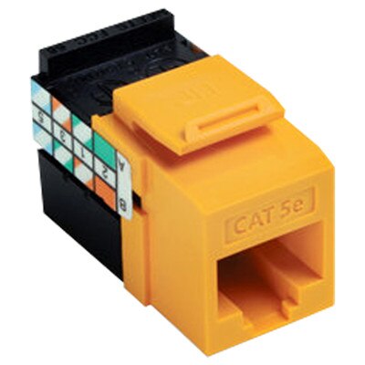 Leviton QuickPort GigaMax 5e Snap-In Connector, Yellow