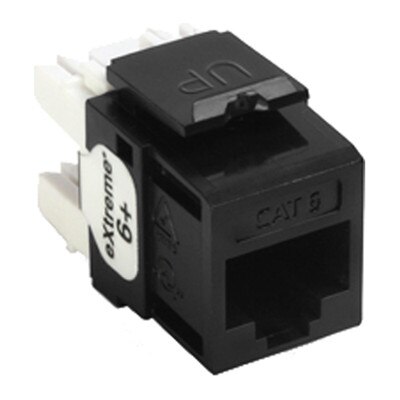Leviton QuickPort Cat6 eXtreme Snap-In Connector, Black