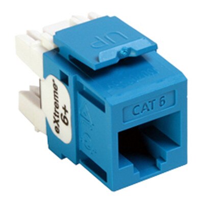 Leviton QuickPort Cat6 eXtreme Snap-In Connector, Blue
