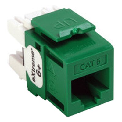 Leviton QuickPort Cat6 eXtreme Snap-In Connector, Green