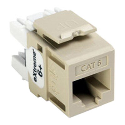 Leviton QuickPort Cat6 eXtreme Snap-In Connector, Ivory