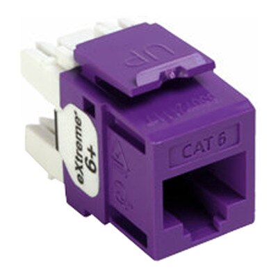 Leviton QuickPort Cat6 eXtreme Snap-In Connector, Purple