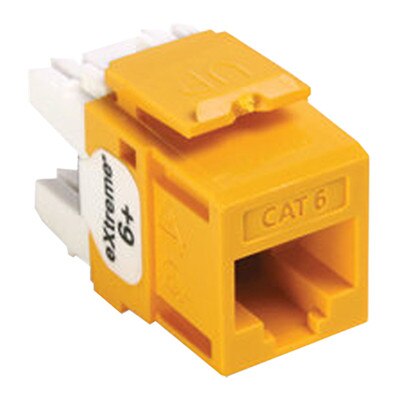 Leviton QuickPort Cat6 eXtreme Snap-In Connector, Yellow