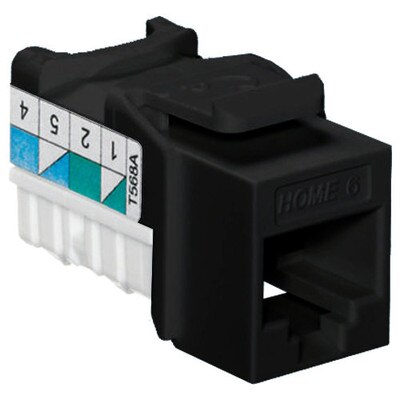 Leviton QuickPort Home 6 Snap-In Connector, Black