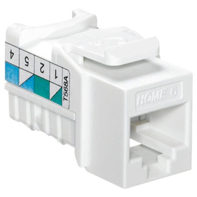 Leviton QuickPort Home 6 Snap-In Connector, White