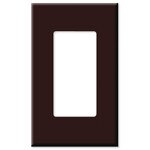 Leviton Decora Plus Screwless Snap-On Wallplate, 1-Gang, Brown (Open Box)