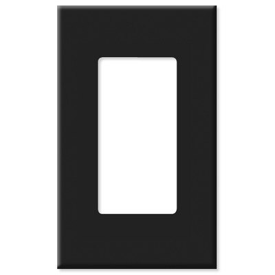 Leviton Decora Plus Screwless Snap-On Wallplate, 1-Gang, Black