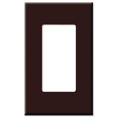 Leviton Decora Plus Screwless Snap-On Wallplate, 1-Gang, Brown