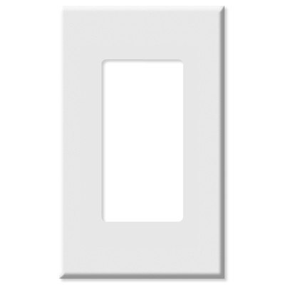 Leviton Decora Plus Screwless Snap-On Wallplate, 1-Gang, White
