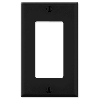 Leviton Decora Wallplate, 1-Gang, Black