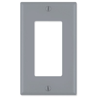 Leviton Decora Wallplate, 1-Gang, Gray