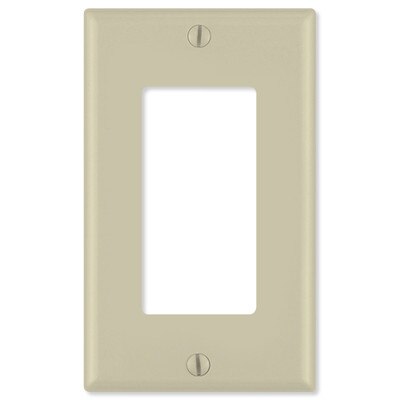 Leviton Decora Wallplate, 1-Gang, Ivory