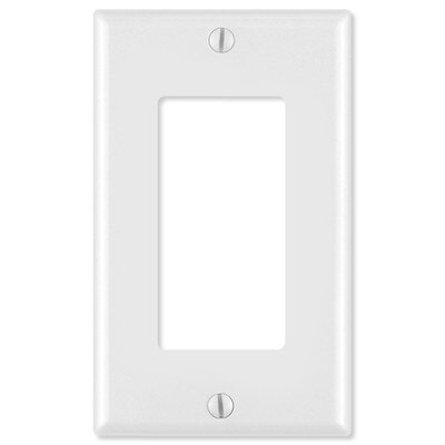 Leviton Decora Wallplate, 1-Gang, White