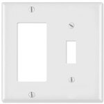 Leviton Combination Wallplate (1 Decora & 1 Toggle), Brown