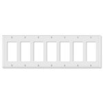 Leviton Decora Wallplate, 7-Gang, White
