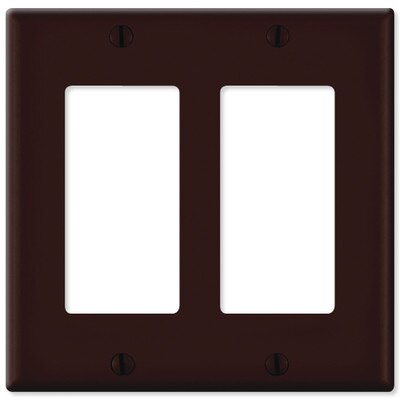 Leviton Decora Wallplate, 2-Gang, Brown