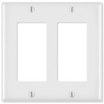 Leviton Decora Wallplate, 2-Gang, Brown