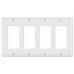 Leviton Decora Wallplate, 4-Gang, Brown