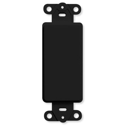 Leviton Blank Decora Insert, 1-Gang, Black