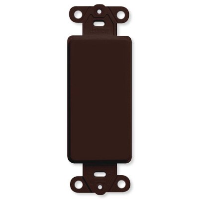 Leviton Blank Decora Insert, 1-Gang, Brown