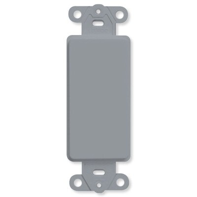 Leviton Blank Decora Insert, 1-Gang, Gray