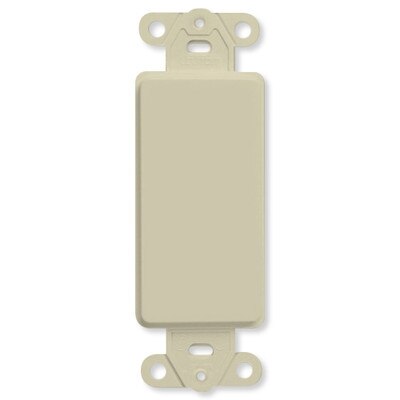 Leviton Blank Decora Insert, 1-Gang, Ivory