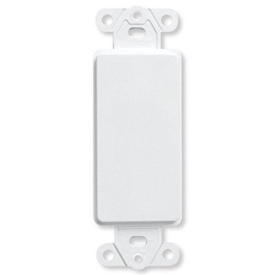 Leviton Blank Decora Insert, 1-Gang, White