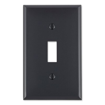 Leviton Toggle Switch Wallplate, 1-Gang, Standard Size, Black