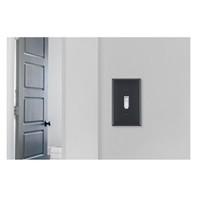 Leviton Toggle Switch Wallplate, 1-Gang, Standard Size, Black