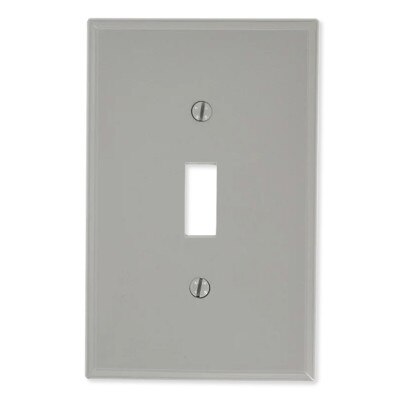 Leviton Toggle Switch Wallplate, 1-Gang, Standard Size, Gray