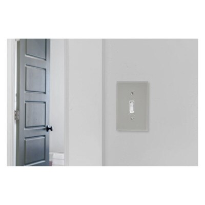 Leviton Toggle Switch Wallplate, 1-Gang, Standard Size, Gray