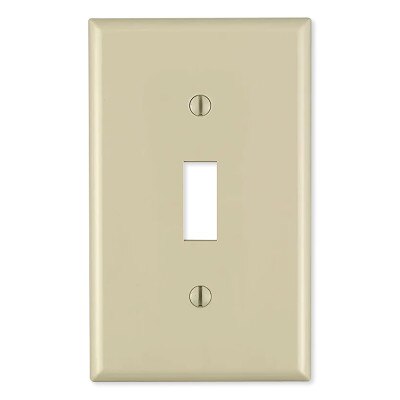 Leviton Toggle Switch Wallplate, 1-Gang, Standard Size, Ivory