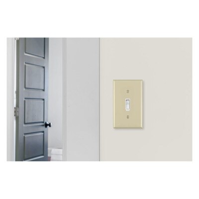 Leviton Toggle Switch Wallplate, 1-Gang, Standard Size, Ivory
