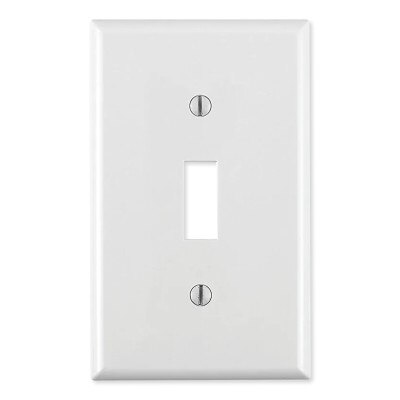 Leviton Toggle Switch Wallplate, 1-Gang, Standard Size, White