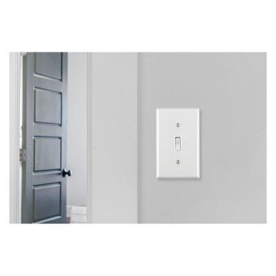 Leviton Toggle Switch Wallplate, 1-Gang, Standard Size, White