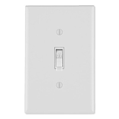 Leviton Toggle Switch Wallplate, 1-Gang, White