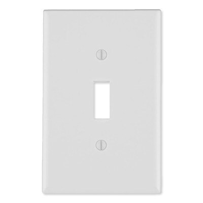 Leviton Toggle Switch Wallplate, 1-Gang, White