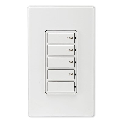 Leviton Decora Countdown Timer Wall Switch, 15 Min (2, 5, 10, 15 Min)