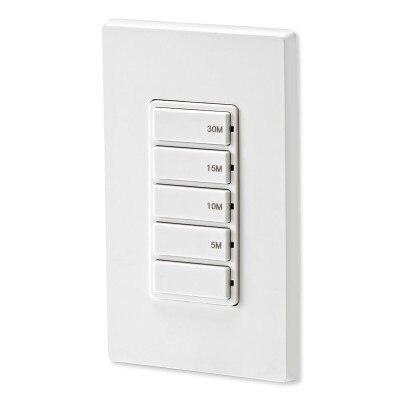 Leviton Decora Preset Countdown Timer Wall Switch, 30 Min (5, 10, 15, 30 Min)