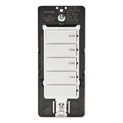Leviton Decora In-Wall Countdown Timer Switch (10, 20, 30, 60 Min) (Open Box)