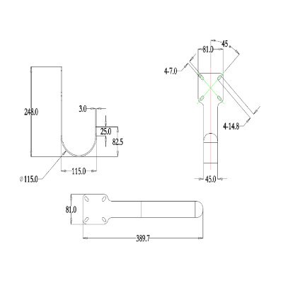 Leviton EV Pedestal Wall Hook